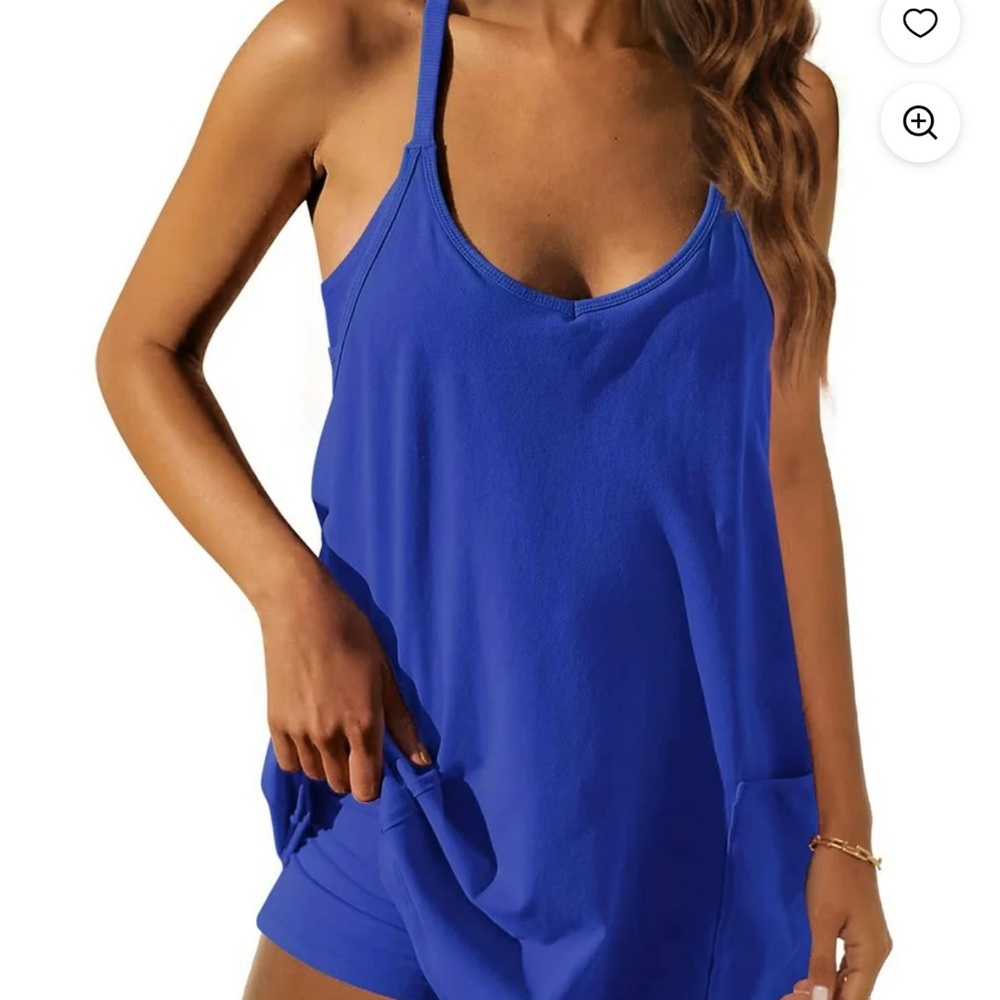 Blue Sleeveless Tank Top romper